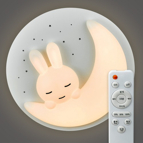 LED 방등 아이방 아기방 조명 달 토끼 디밍 리모컨포함